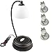 EricX Light Candle Warmer Lamp with Dimmer Switch, Include 3 Replacement GU10 35W Halogen Bulbs, Antique Black