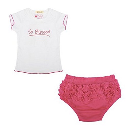 Baby Girls Toddlers so Blessed Angel Wings Tee and Ruffle Pants Bloomers 80