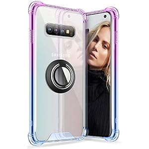 SANKMI-Compatible-with-Samsung-Galaxy-S10-Case-Rugged-Protector-Clear-Ring-Kickstand-and-Work-with-Magnetic-Car-Phone-Mount-Bumper-Colorful-Cases-for-Galaxy-S10-61-Inch-Purple-Blue