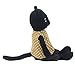 jiaru Stuffed Animals Toys Cats Plush Dressed Dolls with Removable Clothes (Black, 9 Inch)