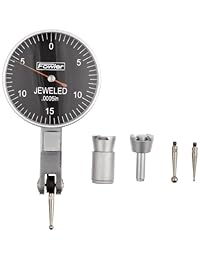 Fowler cara negra dial Indicador de prueba con pulgada medidas y equilibrado lectura, Negro, 1
