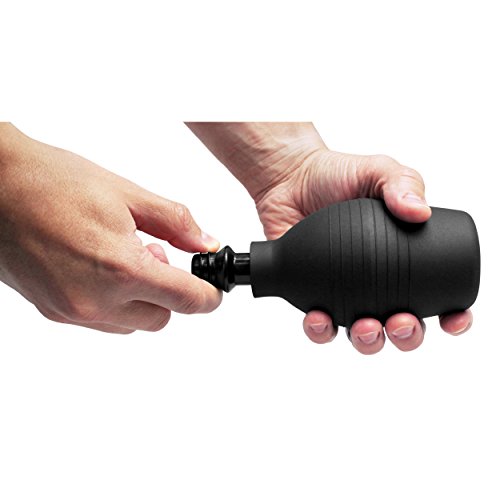 Anal Douche and Enema System by Healthy Vibes (10 oz, Black) Deluxe