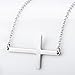 LEMONDROP 925 Sterling Silver Sideways Cross Necklace