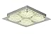 Ceiling Light Modern Flush Mount Ceiling Lamp Dimmable LED Kitchen Lighting Fixture Square Lamp K9 Crystal Grid Shape Top Grade LED Light for Sitting Room Bedroom Dining Room Foyer W14.2H2.8''