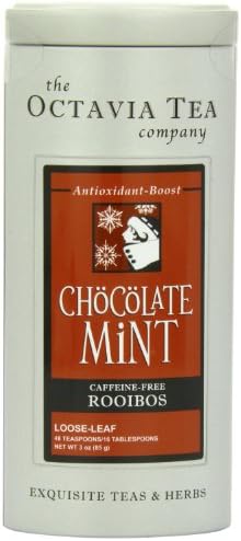 Octavia Tea Chocolate Mint (Caffeine-Free Red Tea/Rooibos) Loose Tea, 3 Ounce Tin