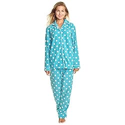 Angelina Cozy Pajama Set, 91156_Aqua Dot_Medium