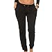 [E308P-BK-M] Coco-Limon Womens Jogger, Fleece, Rib Trimming, Side Pockets Black Medium