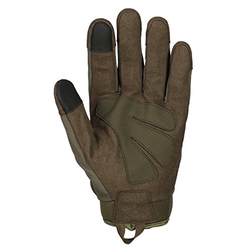 JIUSY Winter Windproof Warmer Touch Screen Military Rubber Hard Knuckle Tactical Gloves Full Finger Gloves for Cycling Motorcycle Hunting Snowboard Riding Bicycle Work Outdoor Green Size Small