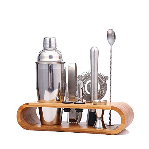 Cocktail-Set Cocktail-Shaker-Set Barkeeper-Set, 9-Teiliges Bar-Set Mit Martini-Shaker, Rührlöffel, Doppel-Jigger Usw… – Bild 3