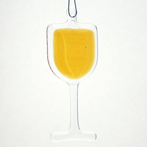 Glassworks Northwest - White-wine Glass - Fused Glass Art Ornament