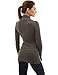 PattyBoutik Women Shawl Collar Faux Wrap Lace Up Sweater (Medium Gray Large)