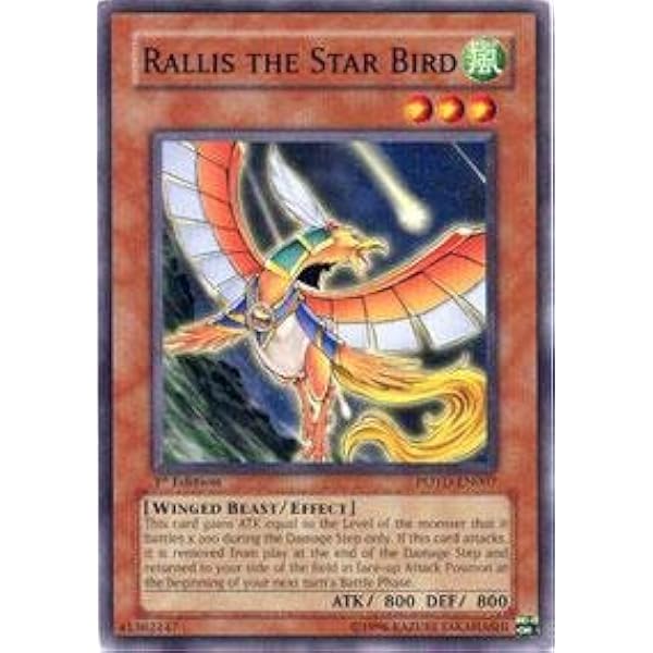 Amazon Com Yu Gi Oh Rallis The Star Bird Potd En007 Power Of The Duelist 1st Edition Common Toys Games
