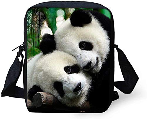 Coloranimal Adjustable Straps Small Messenger Bag Mini Crossbody Handbags for Girls Boys Kawaii Panda Pattern Purse — image 1
