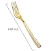 Supernal 300pcs Gold Plastic Forks,Disposable Hammered Forks,Premium Heavyweight Silverware Polished,Perfect for Big Party,Christmas Party Silverware