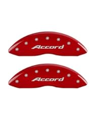 Automotive Parts and Accessories: MGP Caliper Covers 20219SACCRD Red Powder Coat Finish Front and Rear Caliper Cover, Set of 4 (Accord Silver Characters, Engraved) - MGP Caliper Covers