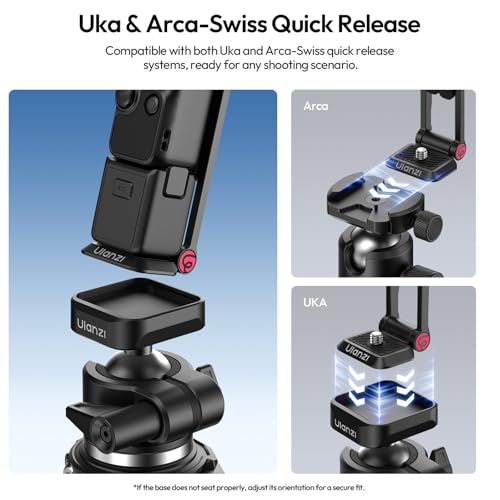 ULANZI MA66 Action Camera Tripod Mount Compatible with DJI OSMO Pocket 3, Quick Release Mount Tripod