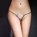 SS Queen Women Sexy Lace G-String Crotchless Underwear Embroidered Pendant Panties (set1)
