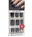 Kiss imPress Press-On Manicure Black Short Length Gel Nails #71501 Text App