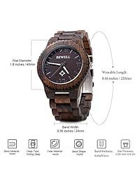 RELOJ para hombre reloj de muñeca de cuarzo analógico Mejores relojes de madera para regalos de Navidad