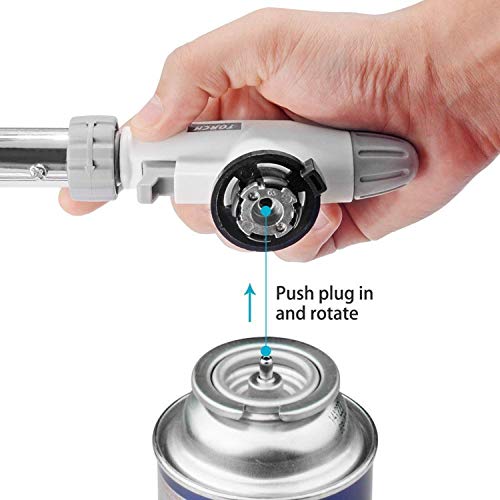 Butane Torch Kitchen Blow Torch, UCOFFEE Culinary Cooking Torch Chef Torches Lighter Adjustable Flame With Safety Lock For Creme Brulee, Searing, Baking, BBQ (Butane Gas Not Included)