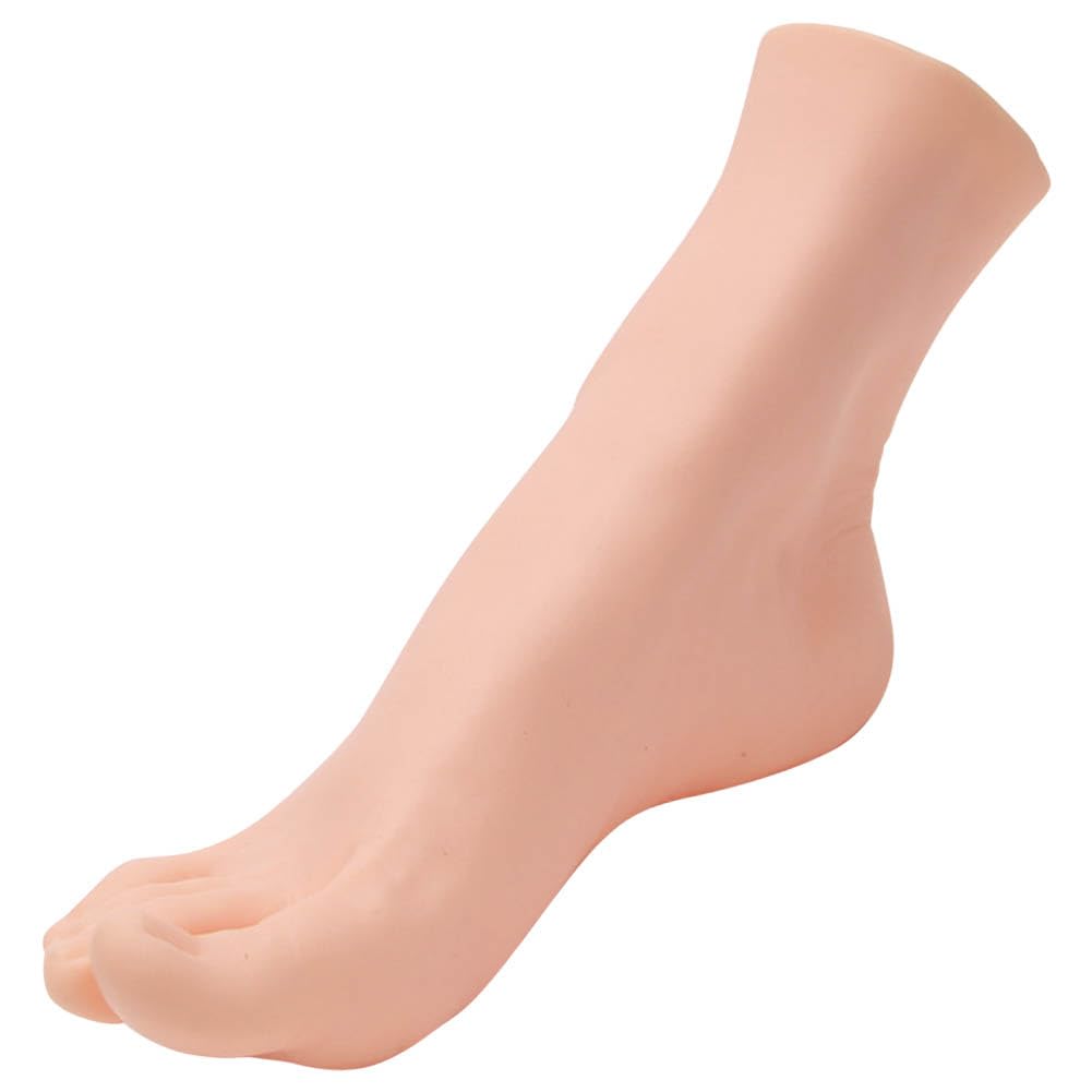 Lifelike Manikin Feet PVC Foot Lifesize male Mannequin Foot Model for Painting Teaching Arts Drawing Sketching Jewelry Display -Right Foot,24.5cm