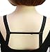 CAKYE Women's 4Pcs Non-slip Elastic Bra Strap Holder (Black-4PCs)