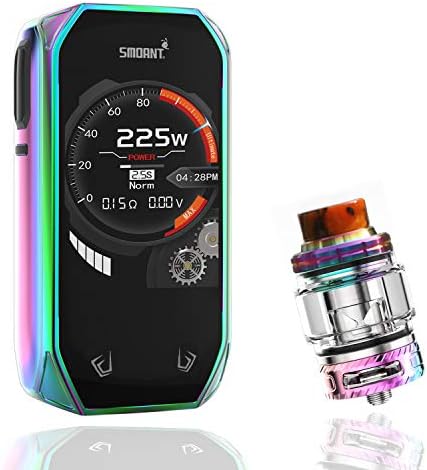 Smoant Electronic Cigarette Naboo TC/VW 225W Vape Box Mod Tread 510 Sub-ohm Tank Kit, 2.4 Inch TFT Screen+Touch Buttons, E-Cigarette Vaping Device Set No Nicotine, No 18650 Battery (Colorful)