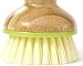 Full Circle Bubble Up - Bamboo Dish Brush – Ergonomic Palm Scrubber with Handle for Kitchen Cleaning, Green, Pack of 1