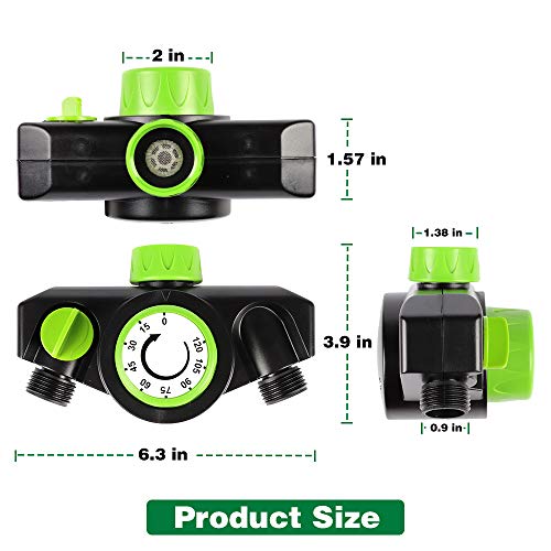 Kasonic Mechanical Watering Timer, 2 Ways Use, Durable High Impact