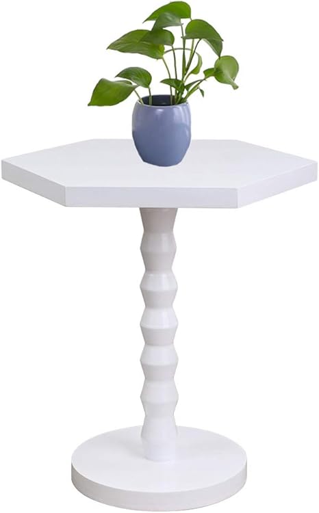 Amazon 六角木製サイドエンドテーブル 家具ランプコーヒーテーブル Diy小さなソファテーブル レッド Color White サイドテーブル オンライン通販