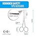 Coco’s Closet Safety Hair Scissors – Stainless Steel Blunt Tip Scissor for Hair Cutting – Professional Grooming for Eyebrows, Nose, Moustache, Beard (Curved Tip)