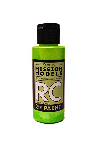 Mission Models MMRC-028 Water-Based RC Paint, 2 oz Bottle, Pearl Lime