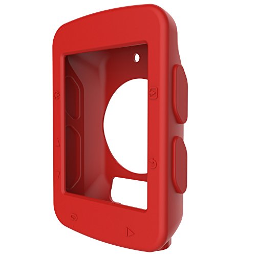 DOMESKIN Suitable for Garmin Edge 520 Silicone Protective Cover GPS Bicycle Computer Accessories Anti-Fall Shell Case Red