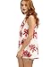 Floerns Women's Sleeveless Halter Neck Floral Tops Blouse Shirt Red S