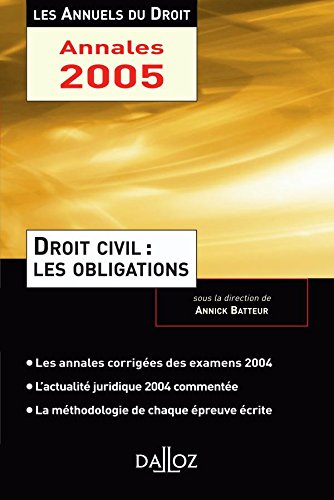 Droit civil, les obligations, 2005