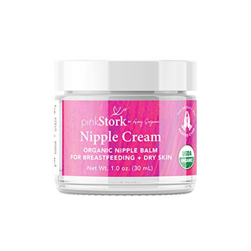 Pink Stork Nipple Cream Organic Nipple Balm, Postpartum Essentials for