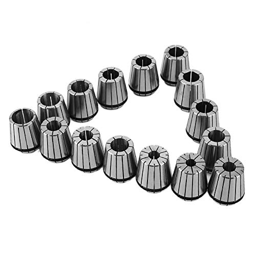 Belovedkai 15 Pcs Collet Set ER40 Collet Chuck R8 Shank 1/8" - 1" for CNC milling Lathe Tool Engraving Machine Accessories