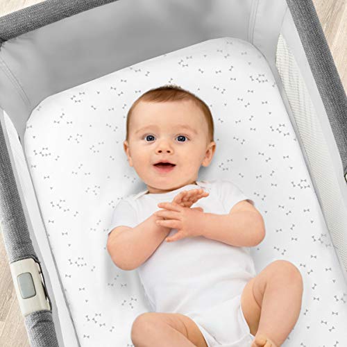 Chicco LullaGo Sheets Triangle 2 Pack, Grey (L32" x W19.5