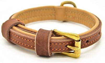 CHEDE Luxury Real Leather Dog Collar- Handmade For Small And Medium Dog Breeds With The Finest Genuine Leather-Best Quality Collar That Is Stylish ,Soft Strong And Comfortable