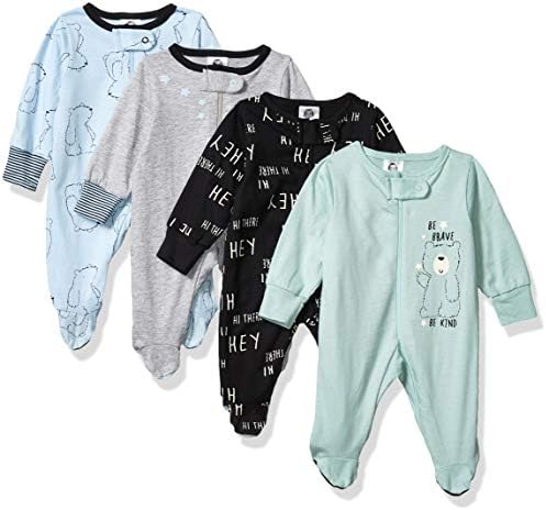 Gerber Child Boys’ 4 Pack Sleep ‘N Play Footie