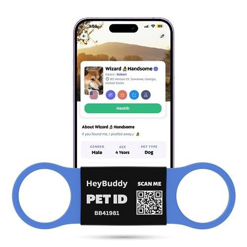 Photo 1 of **REQUIRES MEMBERSHIP**HeyBuddy® Slide Series - QR Code Smart Pet Tags for Dogs & Cats, Personalized Pet Tag Stores Multiple Information, Includes Passive Location Tracking, Real-Time Notification & Community Alerts