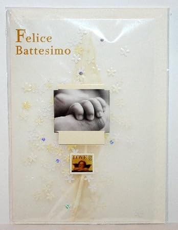 Biglietto Tanti Auguri Felice Battesimo 12x17 Cm Amazon It Giochi E Giocattoli