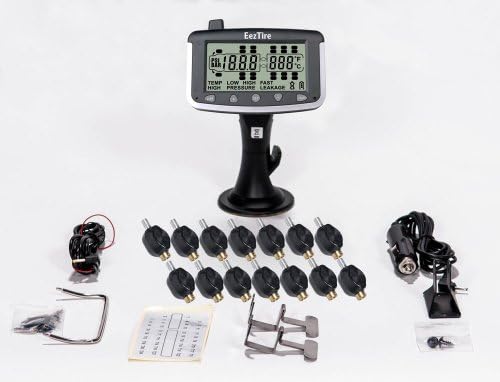 EEZTire Tire Pressure Monitoring System - 14 Flow-Through Sensors (TPMS) - FREE U.S. SHIPPING AT CHECK OUT