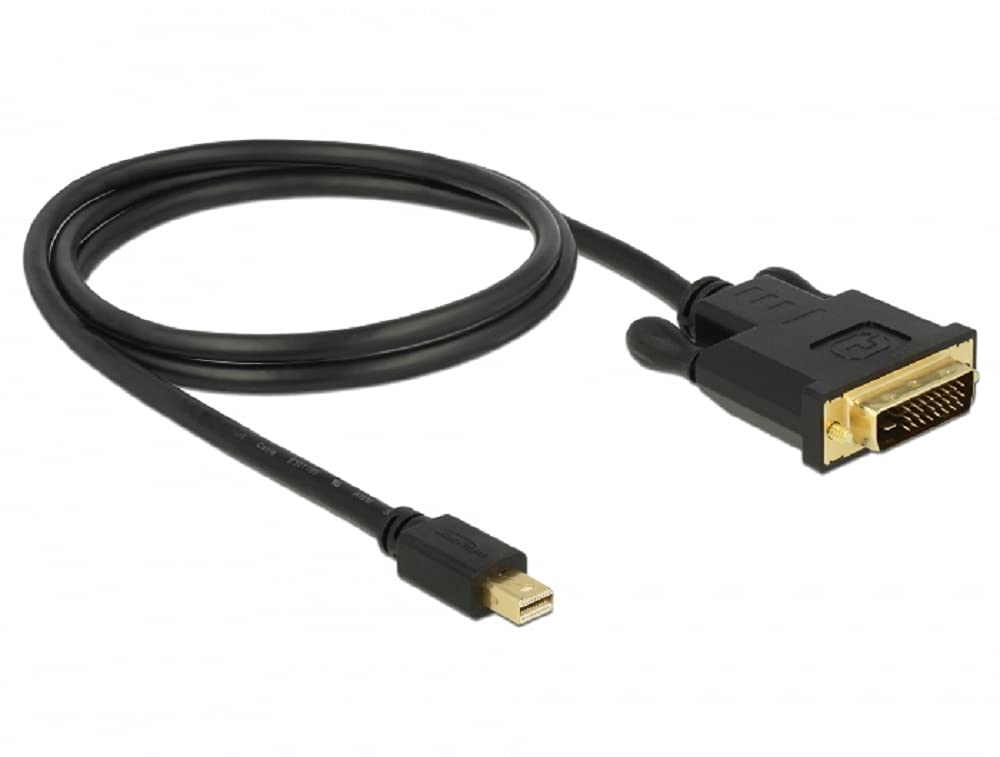 DeLOCK 83988 1 m Mini DisplayPort DVI-D Black Video Cable Adapter Mini DisplayPort DVI-D Male Gold
