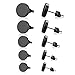 UHIBROS Black Earrings for Men, Stainless Steel Mens Earrings for Men Women Hypoallergenic Cartilage Earrings Pack 5 Pairs 4mm-8mm