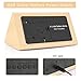 Warmhoming Wooden Digital Alarm Clock with 7 Levels Adjustable Brightness, Voice Command Electric LED Bedside Travel Triangle Alarm Clock, Display Time Date Week Temperature for Bedroom Office Home