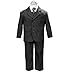 5 Piece Dark Gray Suit with Shirt, Vest, and Tie - Size 7