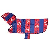 RC Pet Products Packable Dog Rain Poncho, Nautical, XX-Large