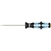 Wera 05032001001 Kraftform Stainless 3335 Stainless Steel Slotted Screwdriver, Lasertip, 3mm Head, 3 1/8" Blade Length