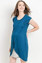 HELLO MIZ Color Block Asymmetrical Breastfeeing